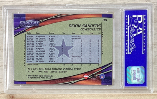 2000 Collector's Edge Supreme - Deion Sanders #38 - PSA 9 Mint