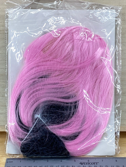 Gothic Pink w/ Black Tips Pixie Wig Straight -Adult -One Size Halloween Cosplay1