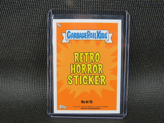 2019 Garbage Pail Kids Retro Horror Sticker - Dwight Stalker #9a - Green1