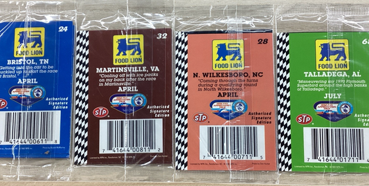 Richard Petty 1992 Fan Appreciation Tour Food Lion Trading Card Packs - Lot of 4