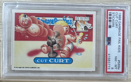 1988 Garbage Pail Kids - CUT CURT #569a - PSA 8