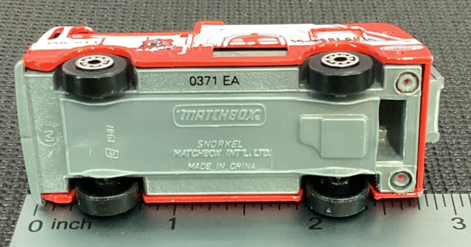 1981 Matchbox Snorkel Fire Truck 1091 - Metro Alarm MA-ST1