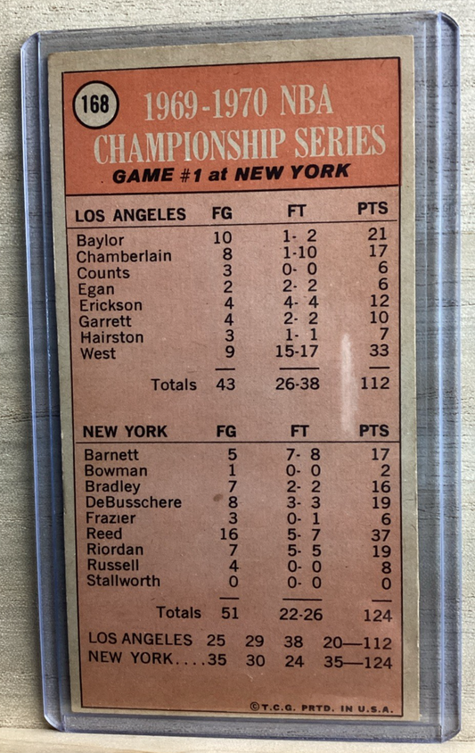 1970-71 Topps 1969-70 NBA Championship Game 1 #168