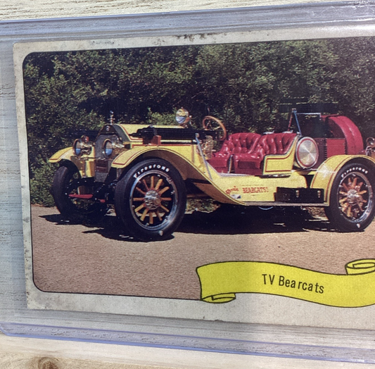 1974 Fleer Sticker Card - TV BEARCATS - GEORGE BARRIS KUSTOM CARS