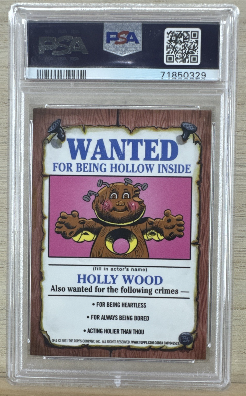 2021 Garbage Pail Kids Chrome Series 4 - Trophy Trey - Atomic Refractor - PSA 8