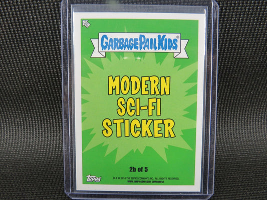 2018 Topps Garbage Pail Kids Annie Mation 2b of 5 Modern Sci-Fi Sticker - Black1