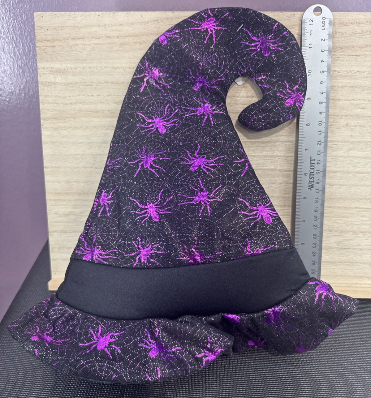 Purple Witch Hat - Spiders - Kids