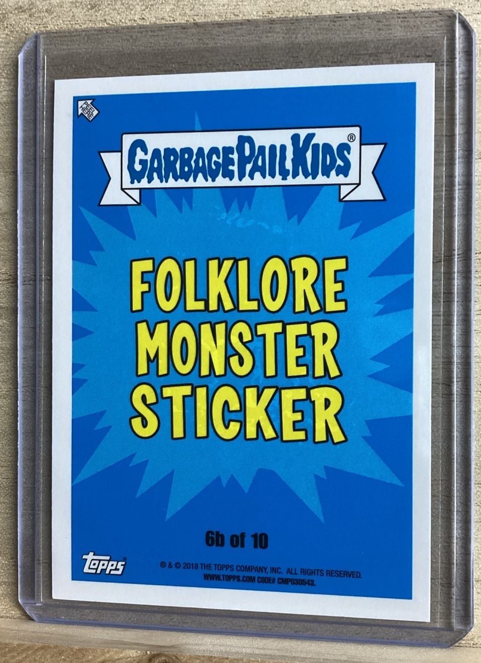 2018 Garbage Pail Kids - Woolly Woody - Purple
