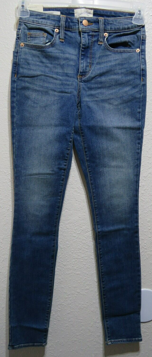 Universal Thread Women's High-Rise Skinny Jeans - Size 0 Long - Medium Blue