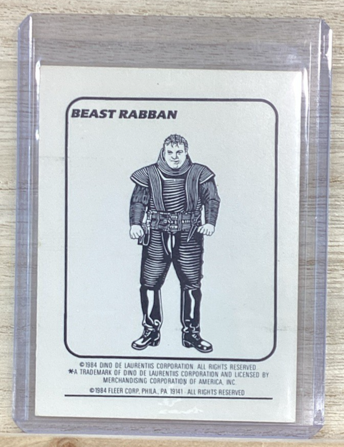 1984 Fleer Sticker Card - DUNE - Rabban The Conqueror - #11/44