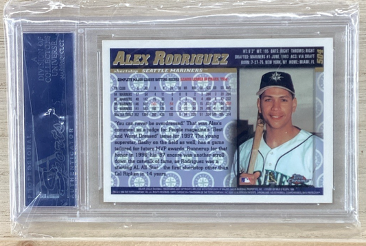 1998 TOPPS CHROME - ALEX RODRIGUEZ #504 - PSA 8 NM-MT