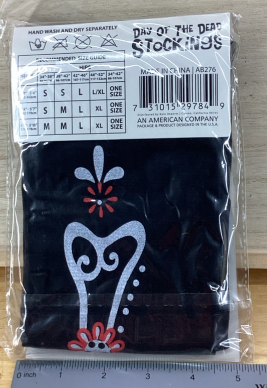 Day of the Dead - Bones Design - Adult Size Stockings