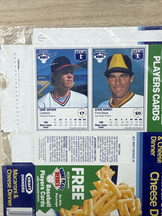 1987 Kraft Home Plate Heroes Never Folded Panel - Cory Snyder Steve Garvey