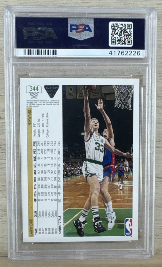 1991 Upper Deck - Larry Bird #344 - PSA 8