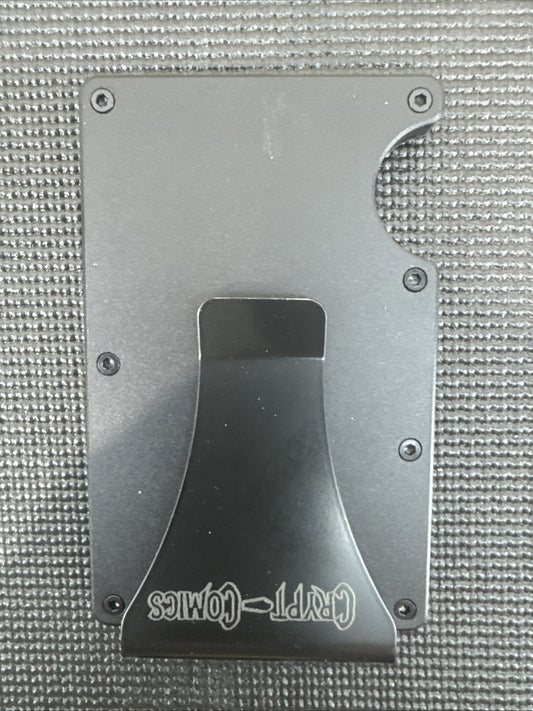 Metal Wallet - Laser Engraved - IM Black - RFID Blocking