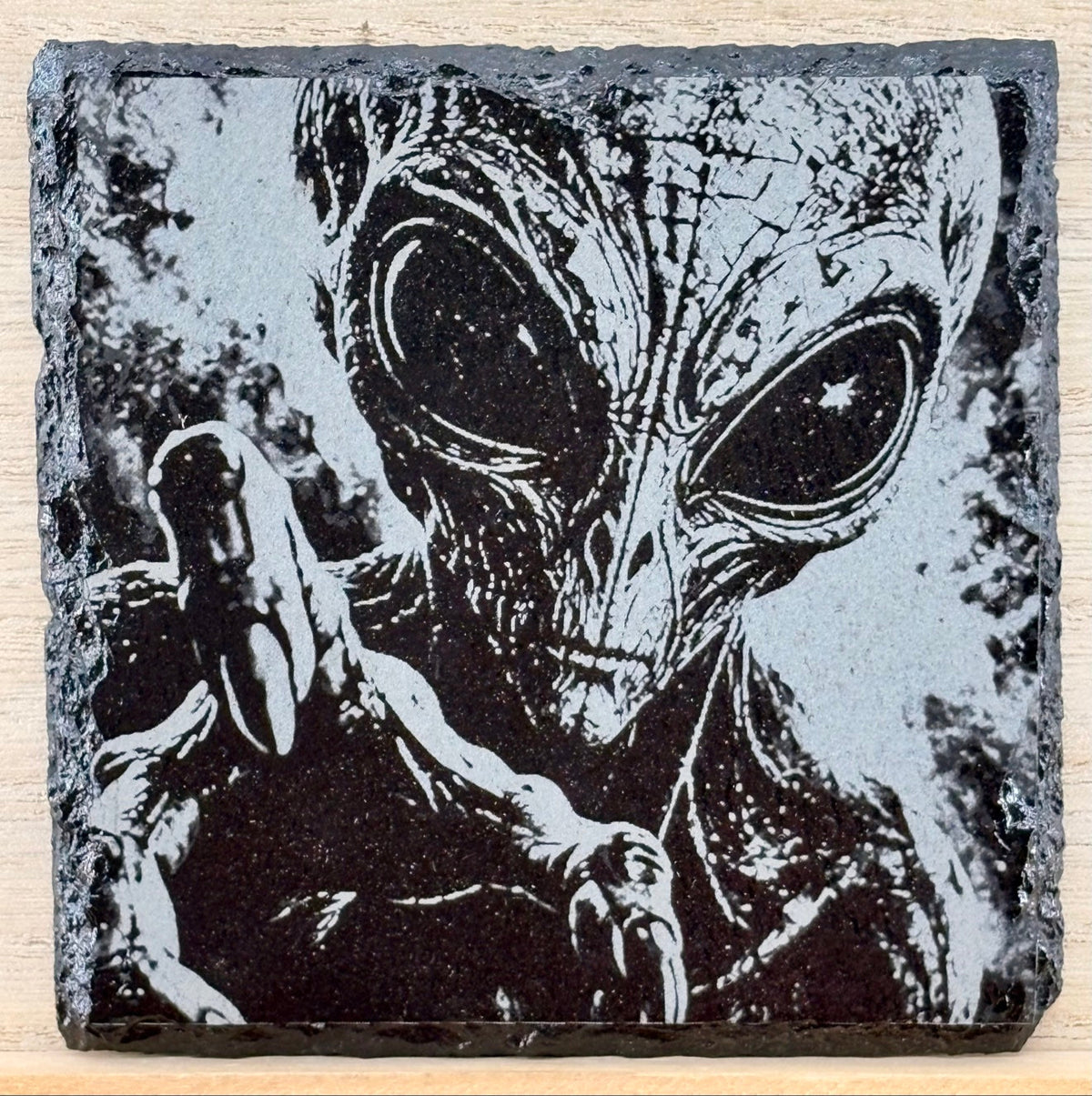 Slate Coaster - Grey Encounter