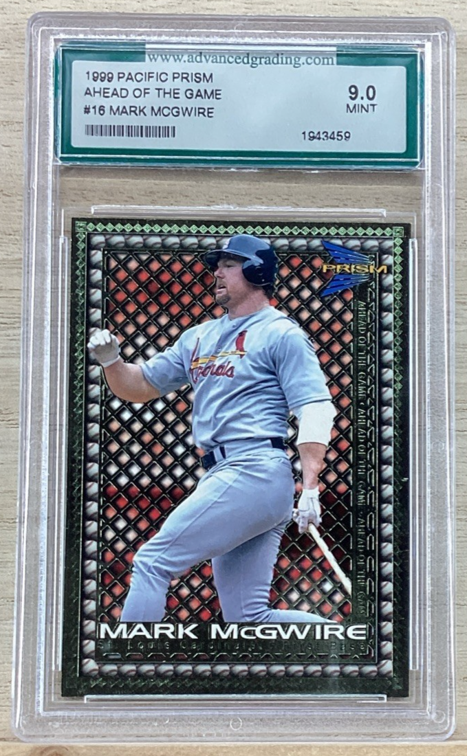 1999 Pacific Prism Ahead of the Game - #16 Mark McGwire - Graded