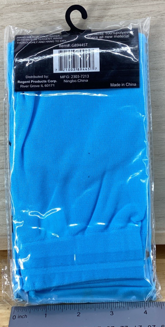 Blue With Black Stitches Print Tights