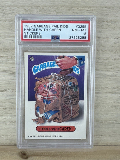 1987 Garbage Pail Kids - Handle With Caren #325b - PSA 8