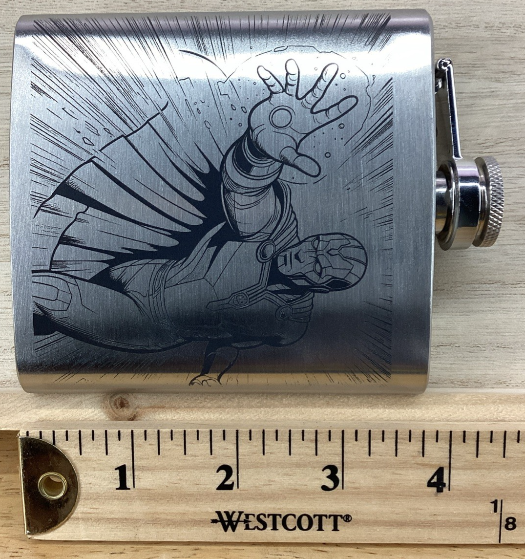 Laser Engraved 6 oz Stainless Steel Flask - VS