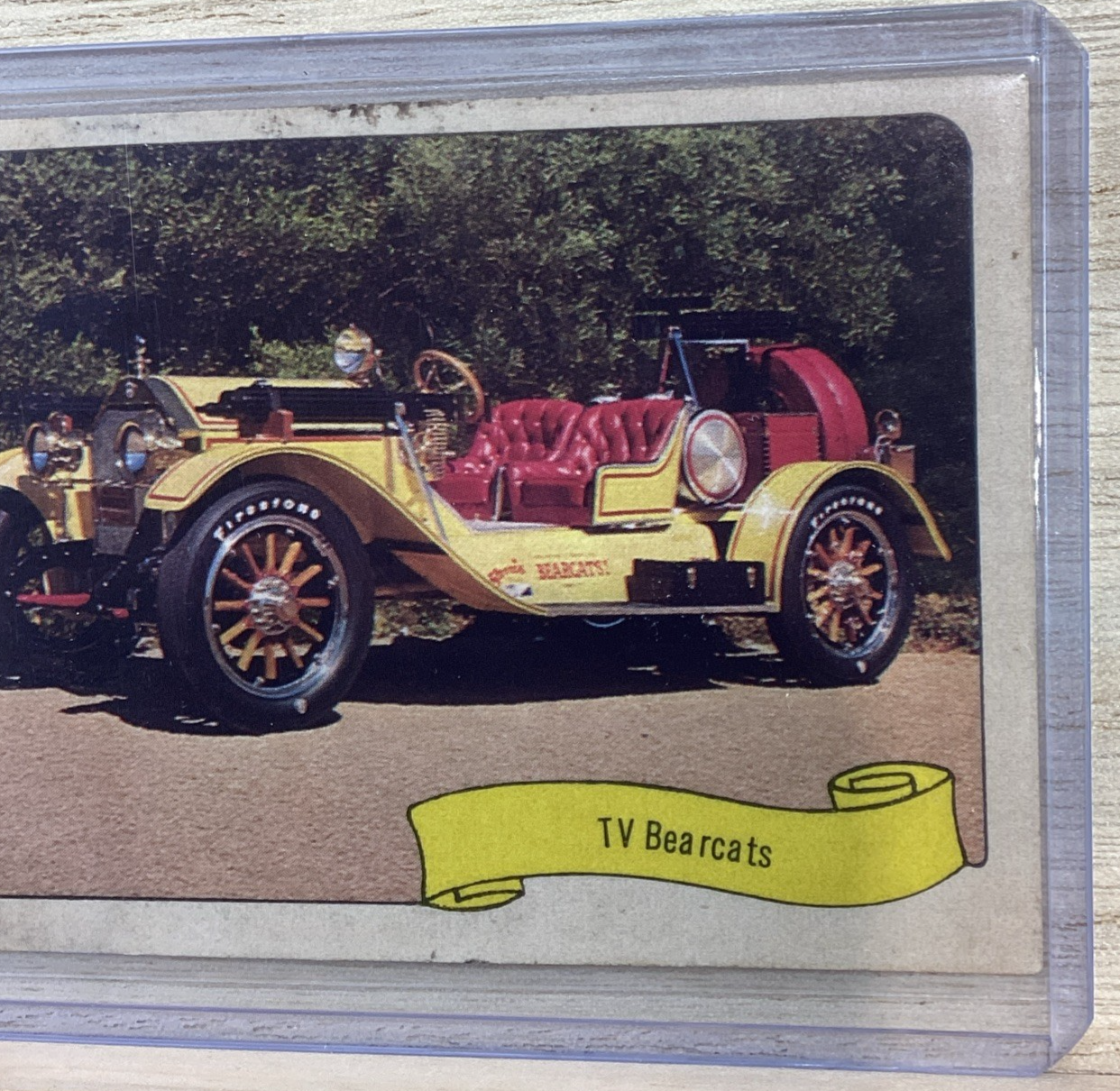 1974 Fleer Sticker Card - TV BEARCATS - GEORGE BARRIS KUSTOM CARS