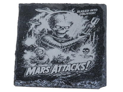 Laser Engraved Square Slate Coaster - MA