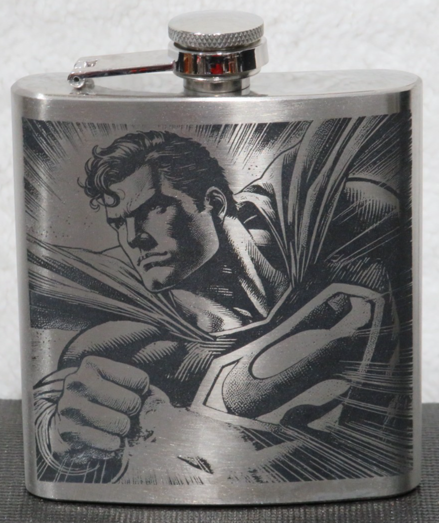 Laser Engraved Stainless Steel Flask - SM