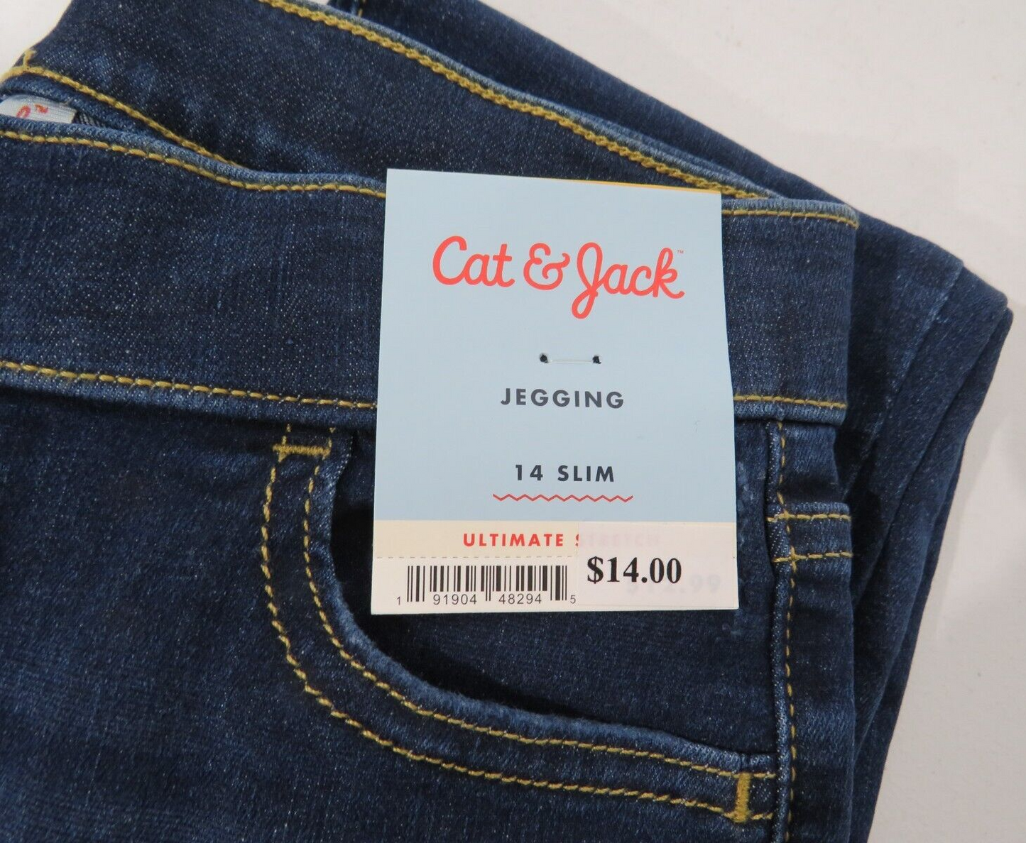 Cat & Jack Girls' Size 14 Slim Mid-Rise Pull-On Jeggings