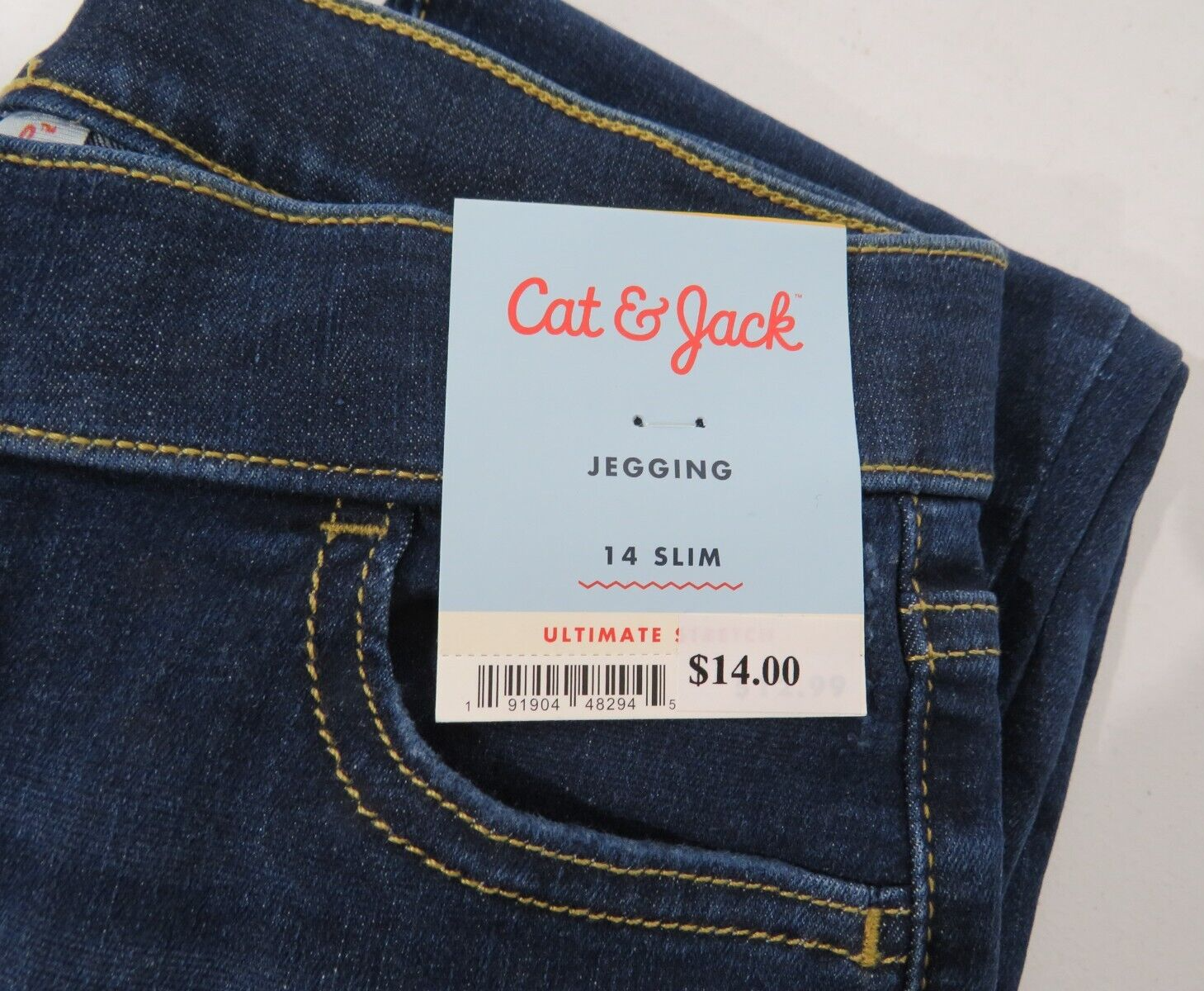 Cat & Jack Girls' Size 14 Slim Mid-Rise Pull-On Jeggings