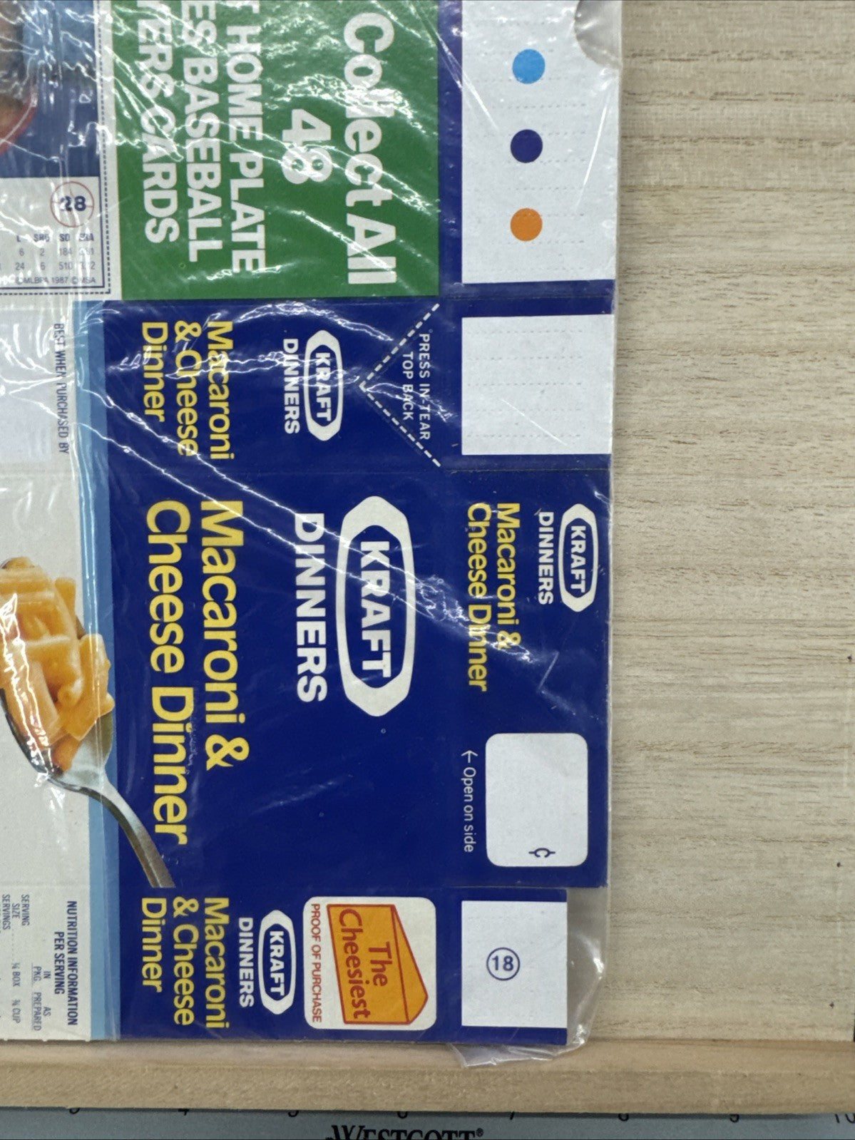 1987 Kraft Home Plate Heroes Never Folded Panel - Kent Hrbek Ron Darling