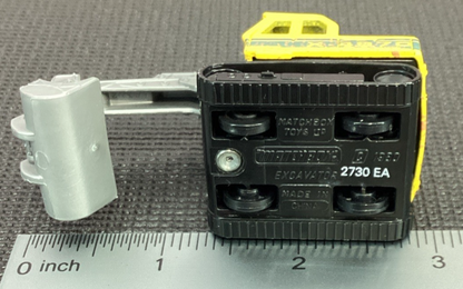 1980 Matchbox Excavator X-4970 Construction Vehicle Yellow Mini