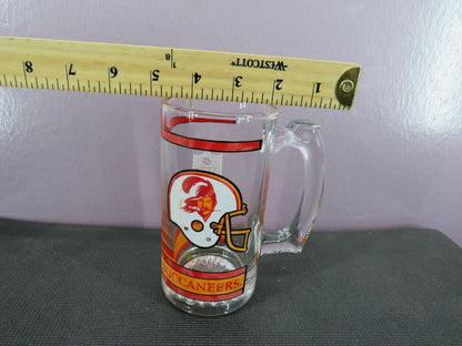 Vintage Tampa Bay Buccaneers Beer Mug Stein Tall Glass 1980s NFL