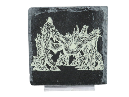 Laser Engraved Slate Coaster - ST4