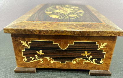 Reuge Music Disc Music Box With Extra Discs Hand Made 12-1/2" x 8" x 4"
