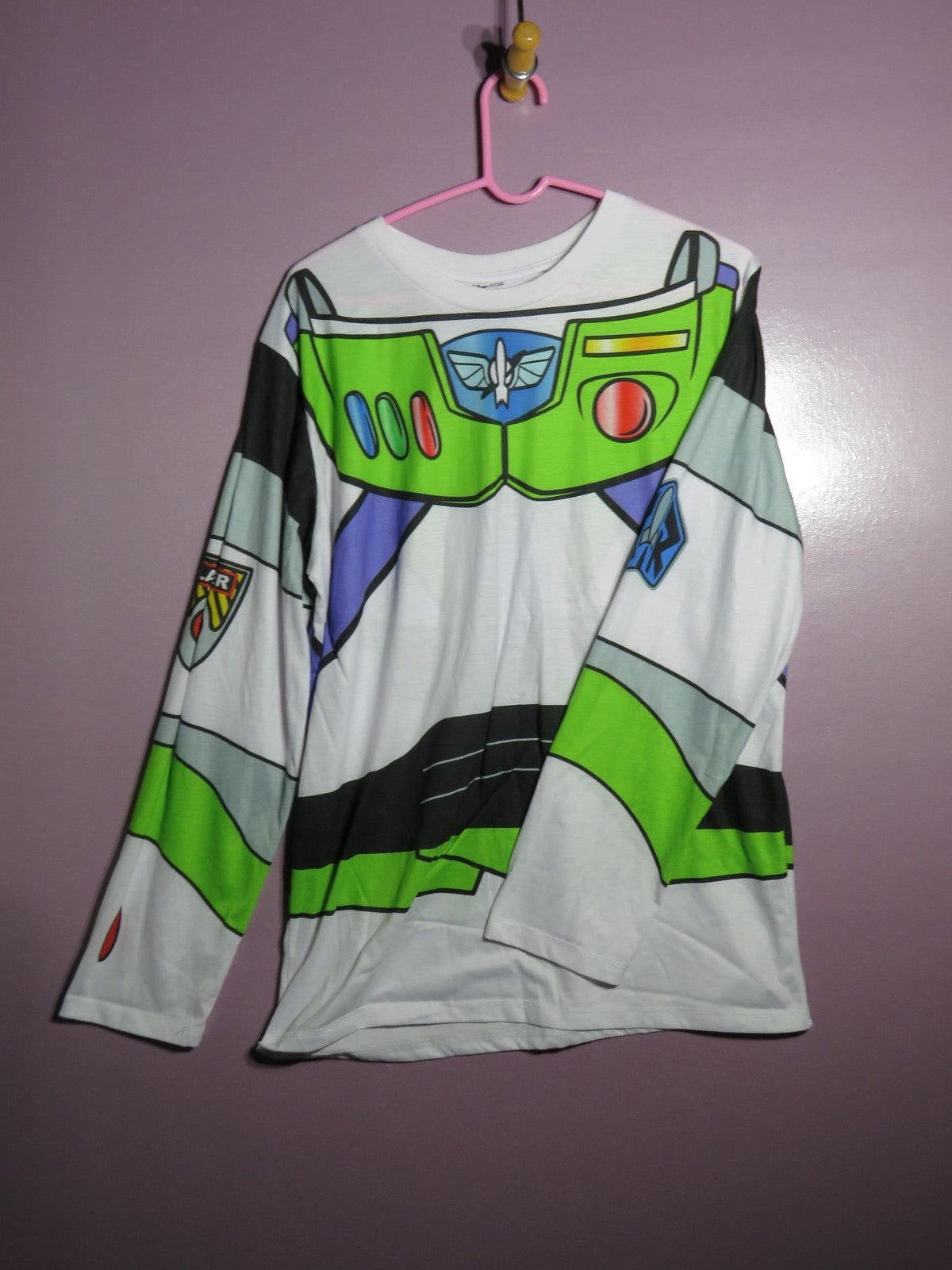 Disney Toy Story Buzz Lightyear Shirt - Men's L Long Sleeve Graphic Costume Top