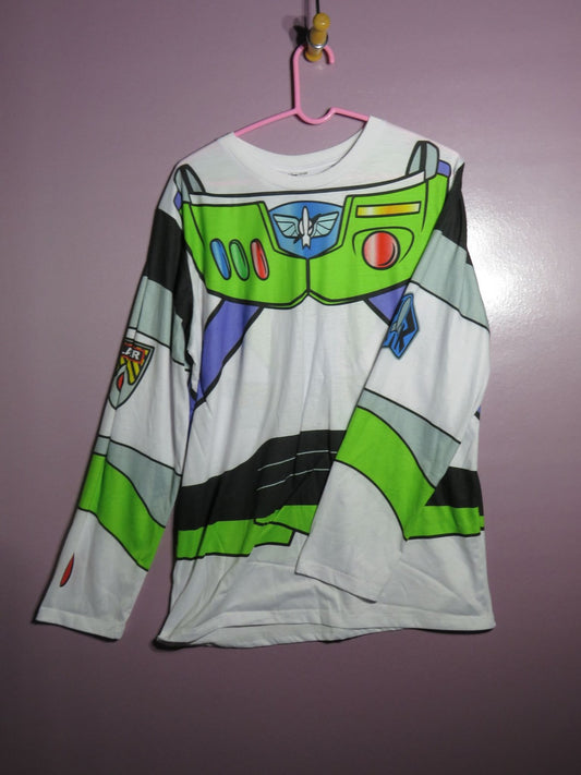Disney Toy Story Buzz Lightyear Shirt - Men's L Long Sleeve Graphic Costume Top