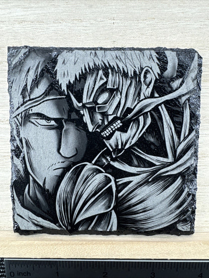 Laser Engraved Slate Coaster - AOT - Reiner