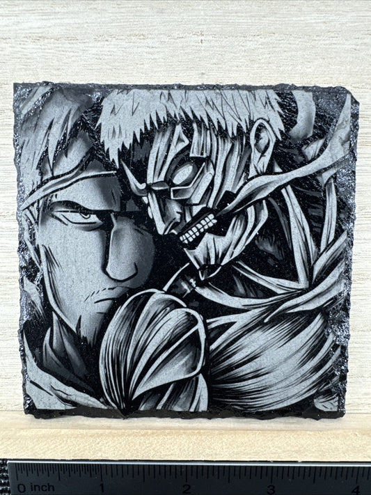 Laser Engraved Slate Coaster - AOT - Reiner