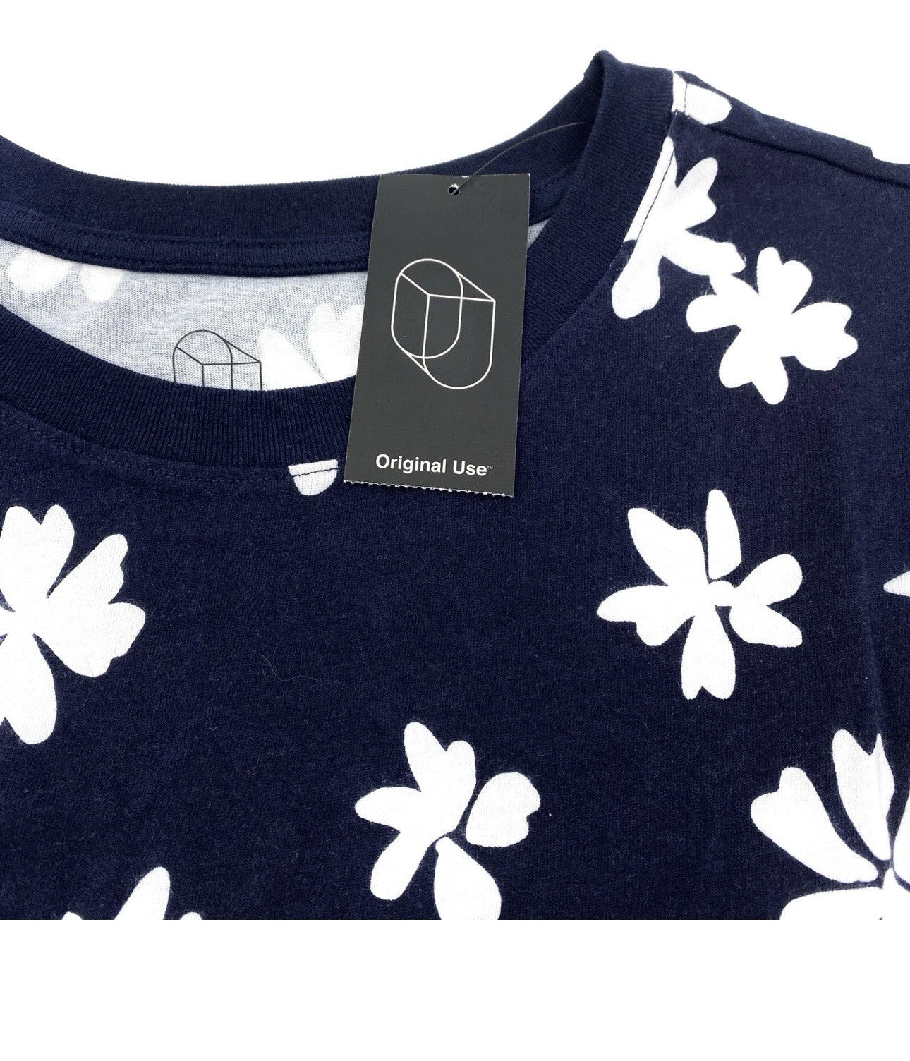 Original Use - Size XXL Crew Neck Short Sleeve T-Shirt Floral Navy