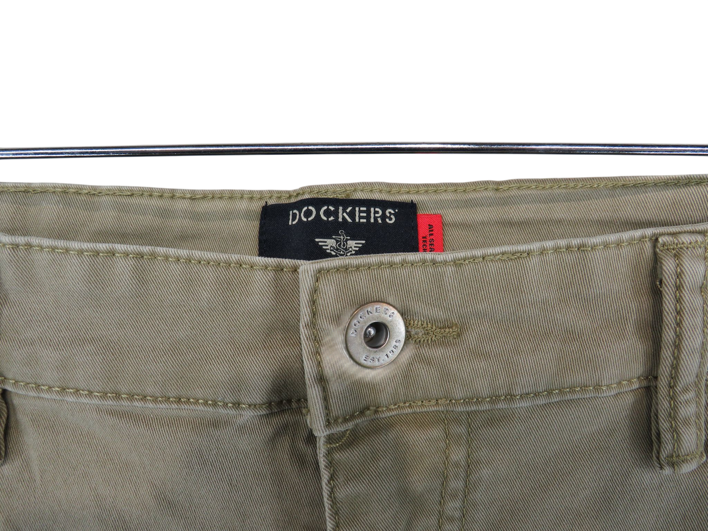 Dockers Pants Men's 38x32 Straight Khaki Chino Flat Front Zip Fly Casual W38 L32