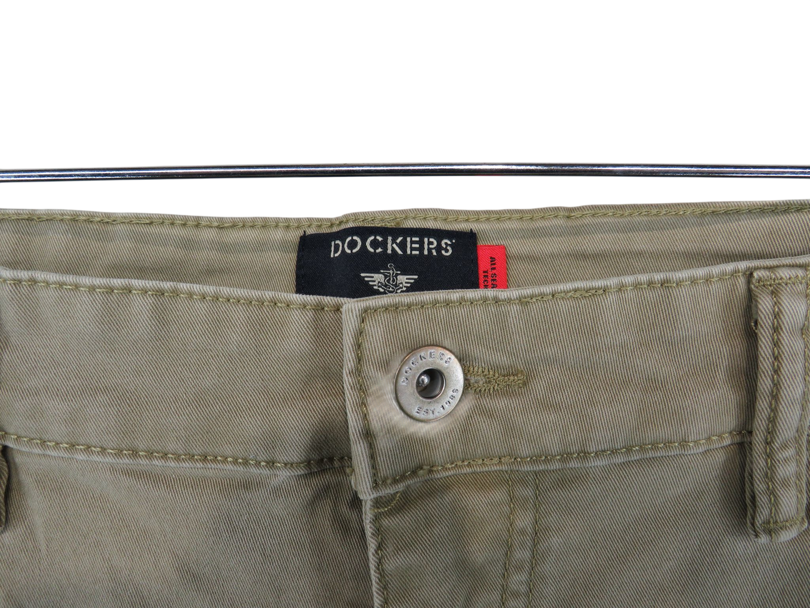 Dockers Pants Men's 38x32 Straight Khaki Chino Flat Front Zip Fly Casual W38 L32