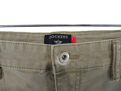 Dockers Pants Men's 38x32 Straight Khaki Chino Flat Front Zip Fly Casual W38 L32