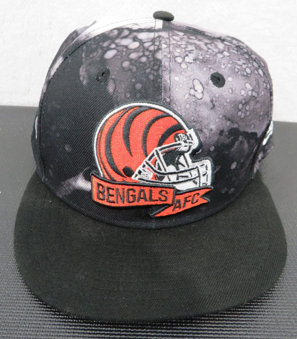 Cincinnati Bengals New Era black Ink Dye 9FIFTY Snapback Hat Flatbill0