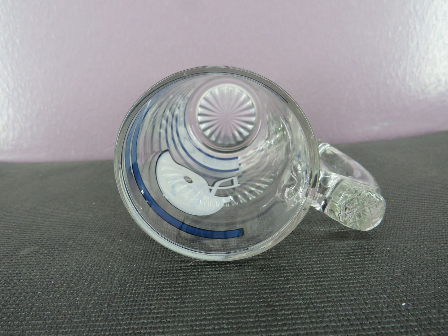 Vintage Indianapolis Colts Beer Mug Stein Tall Glass 1980s NFL