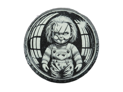 Laser Engraved Round Slate Coaster - CH3