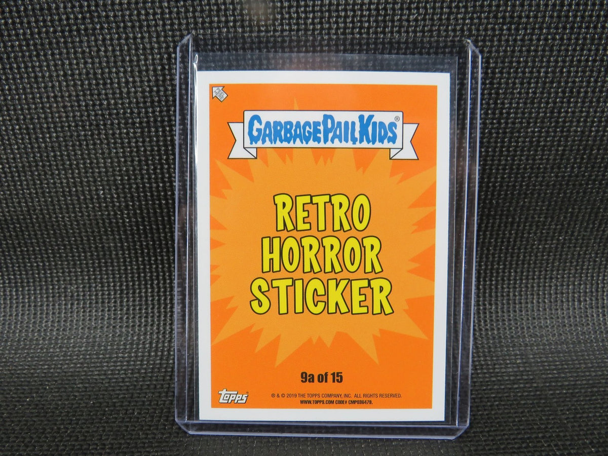 2019 Garbage Pail Kids Retro Horror Sticker - Dwight Stalker #9a - Green1