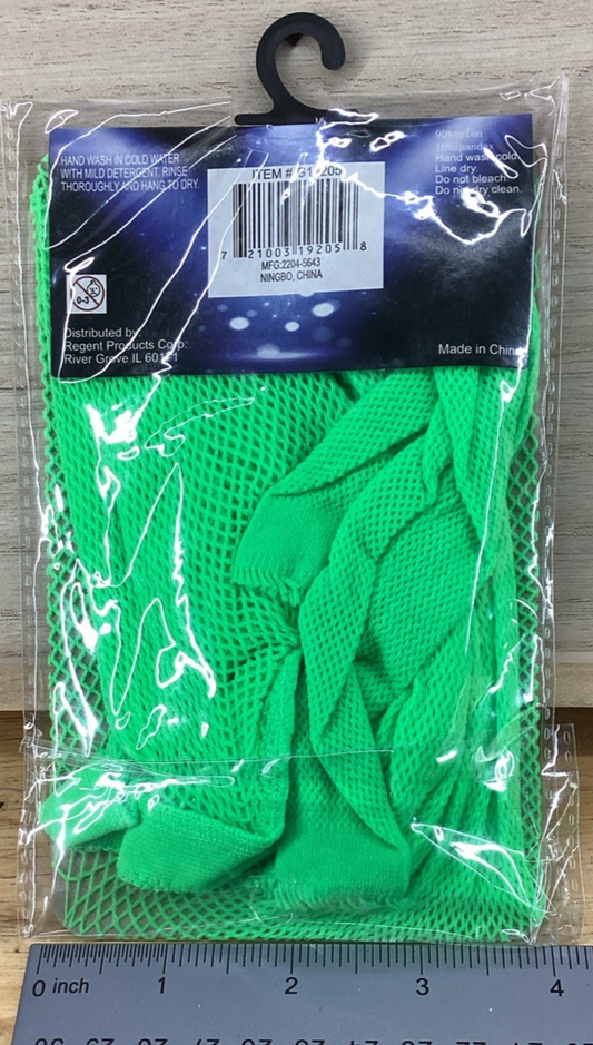 Regent Halloween Costume Neon Fishnet Stockings - Green