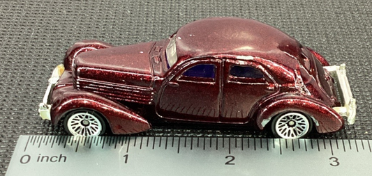 1996 Hot Wheels '36 Cord Sedan - 1/64 Maroon Flake