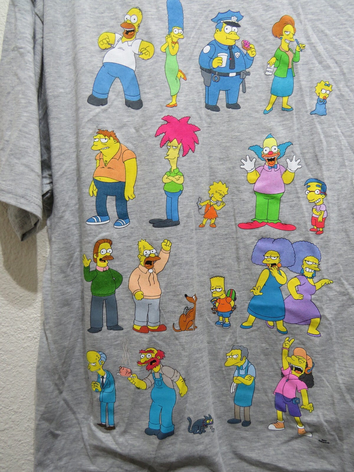 The Simpsons Springfield Characters T Shirt - Size LT