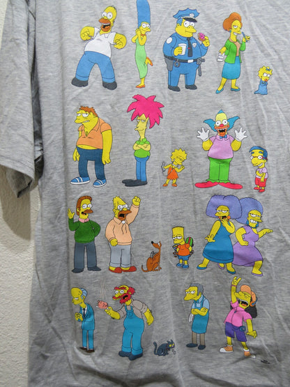 The Simpsons Springfield Characters T Shirt - Size LT